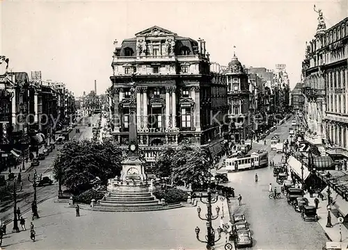 AK / Ansichtskarte Strassenbahn Bruxelles Place de Brouckere  Kat. Strassenbahn