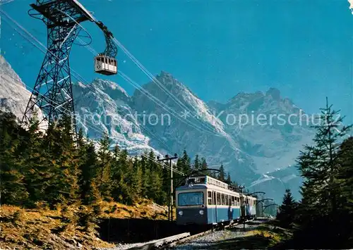 AK / Ansichtskarte Zahnradbahn Bayerische Zugspitzbahn Seilbahn  Kat. Bergbahn