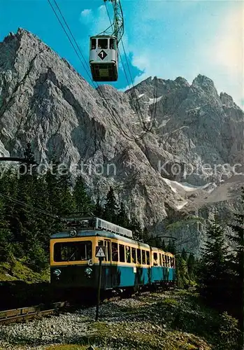 AK / Ansichtskarte Zahnradbahn Seilbahn Bayerische Zugspitzbahn Zugspitzgipfel  Kat. Bergbahn