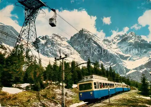 AK / Ansichtskarte Zahnradbahn Seilbahn Zugspitze  Kat. Bergbahn