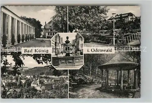 AK / Ansichtskarte Bad Koenig Odenwald Wandelhalle Kursanatorium Mueller Panorama Kat. Bad Koenig