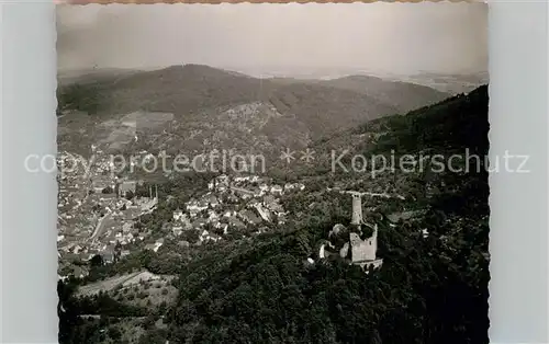 AK / Ansichtskarte Weinheim Bergstrasse Fliegeraufnahme Burg Kat. Weinheim