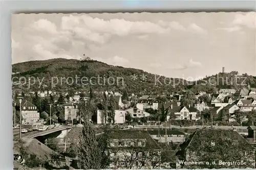 AK / Ansichtskarte Weinheim Bergstrasse Panorama Kat. Weinheim