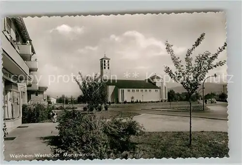 AK / Ansichtskarte Weinheim Bergstrasse Marienkirche Kat. Weinheim