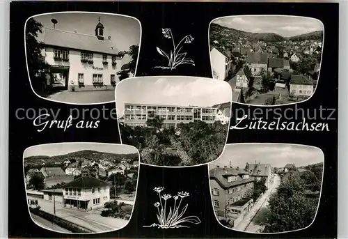 AK / Ansichtskarte Luetzelsachsen Rathaus Bahnhof Panoramen Kat. Weinheim