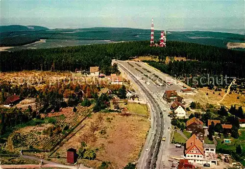 AK / Ansichtskarte Torfhaus Harz Sporthotel Brockenblick Sender Fliegeraufnahme Kat. Altenau