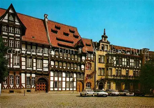 AK / Ansichtskarte Braunschweig Burgplatz Fachwerkhaeuser Historische Gebaeude Kat. Braunschweig
