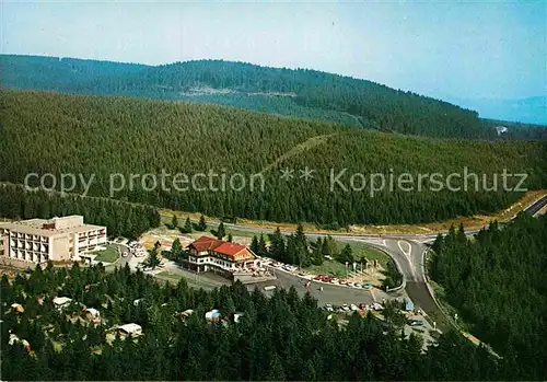 AK / Ansichtskarte Hahnenklee Bockswiese Harz Harzhotel Kreuzeck Fliegeraufnahme Kat. Goslar