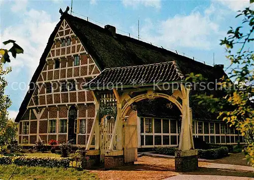 AK / Ansichtskarte Gruenendeich Niederelbe Altlaender Bauernhaus Faehrhaus Luehe Kat. Gruenendeich