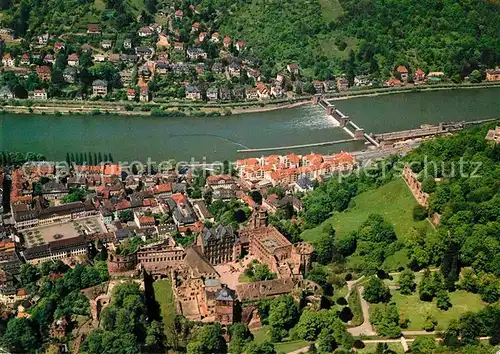 AK / Ansichtskarte Heidelberg Neckar Fliegeraufnahme mit Schloss Kat. Heidelberg