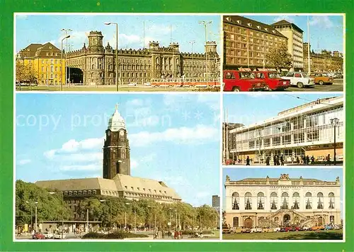 AK / Ansichtskarte Dresden Pirnaischer Platz Rathaus Kulturpalast Verkehrsmuseum Kat. Dresden Elbe