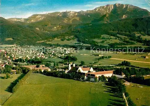 AK / Ansichtskarte Benediktbeuern Fliegeraufnahme mit Salesianerkloster und Benediktenwand Kat. Benediktbeuern