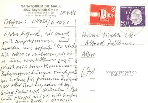 AK / Ansichtskarte Bayrisch Gmain Tirol Sanatorium Dr. Mack Kat. Oesterreich
