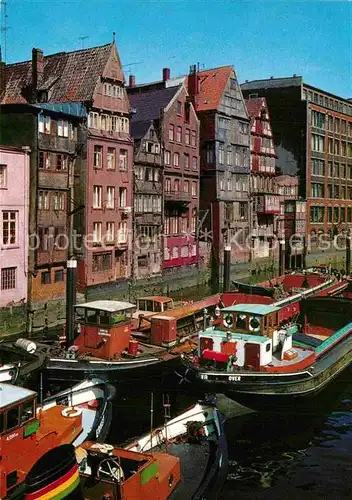 AK / Ansichtskarte Hamburg Nicolaifleet alte Haeuser Schiffe Kat. Hamburg
