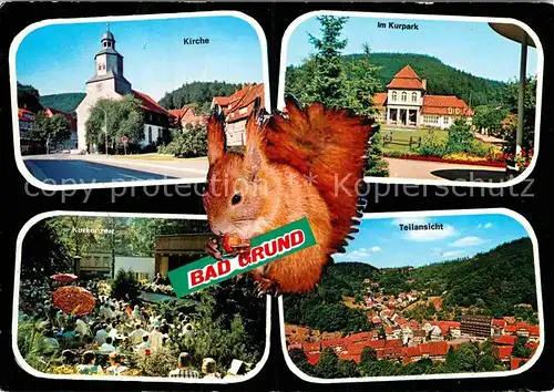AK / Ansichtskarte Bad Grund Kirche Kurpark  Kat. Bad Grund (Harz)