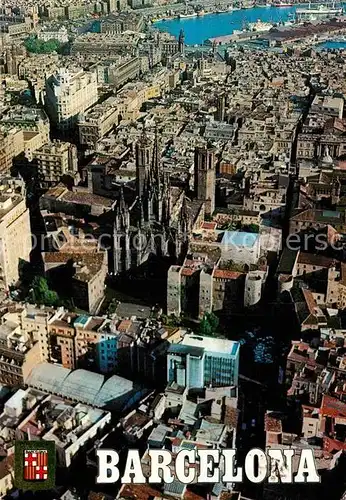 AK / Ansichtskarte Barcelona Cataluna Kathedrale Fliegeraufnahme Kat. Barcelona