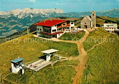 AK / Ansichtskarte Hopfgarten Brixental Hohe Salve Gipfel Hotel Wallfahrtskirche Wilder Kaiser Kat. Hopfgarten im Brixental