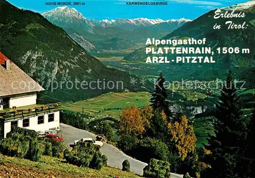 AK / Ansichtskarte Arzl Pitztal Alpengasthof Plattenrain Kat. Arzl im Pitztal