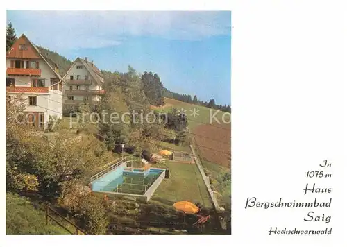 AK / Ansichtskarte Saig Schwarzwald Haus Bergschwimmbad Kat. Lenzkirch