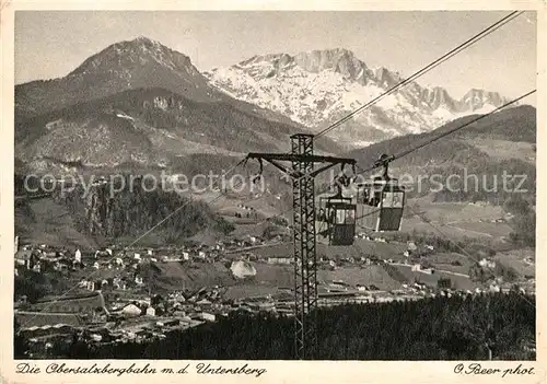 AK / Ansichtskarte Seilbahn Obersalzberg Untersberg  Kat. Bahnen