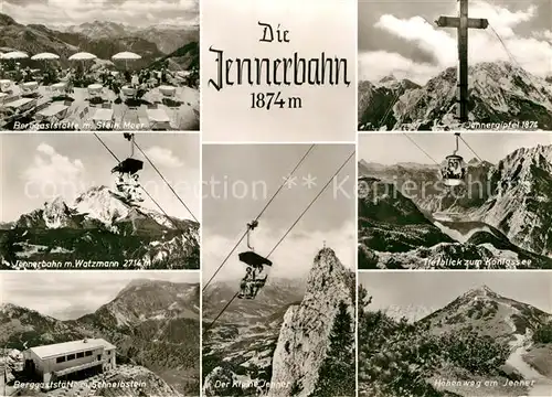 AK / Ansichtskarte Sessellift Seilbahn Jenner Berggaststaette Jennergipfel  Kat. Bahnen