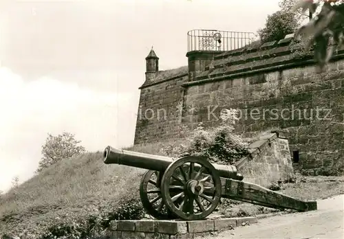 AK / Ansichtskarte Geschuetze Koenigstein Kanone Eingangstor Festung  Kat. Militaria