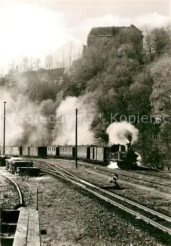 AK / Ansichtskarte Lokomotive Schmalspurbahn Wolkenstein Joehstadt  Kat. Eisenbahn