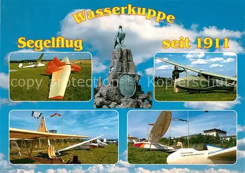 AK / Ansichtskarte Segelflug Wasserkuppe Rhoen Fliegerdenkmal  Kat. Flug