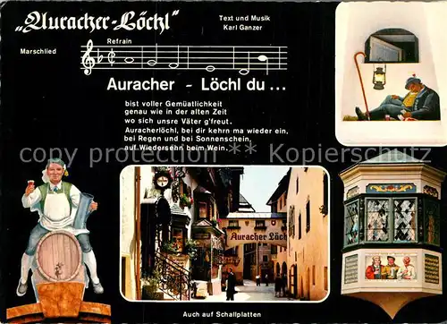 AK / Ansichtskarte Liederkarte Auracher Loechl  Kat. Musik
