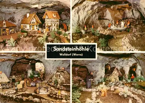 AK / Ansichtskarte Hoehlen Caves Grottes Sandsteinhoehle Walldorf Schneewittchen Sandmaennchen  Kat. Berge