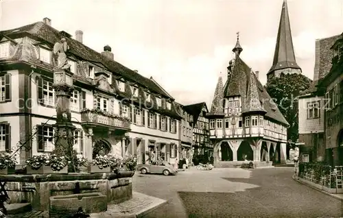 AK / Ansichtskarte Michelstadt Marktplatz Rathaus Kat. Michelstadt