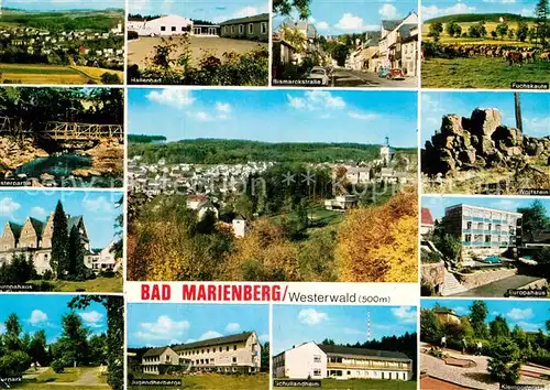 AK / Ansichtskarte Bad Marienberg Bismarckstrasse Jugendherberge Wolfenstein Hallenbad Minigolfanlage