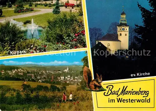 AK / Ansichtskarte Bad Marienberg Evangelische Kirche Kurpark Teilansicht 