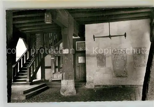 AK / Ansichtskarte Michelstadt Tuchpresse Waage in der Halle des Alten Rathauses Kat. Michelstadt