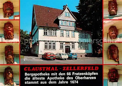 AK / Ansichtskarte Clausthal Zellerfeld Bergapotheke 66 Fratzenkoepfen Kat. Clausthal Zellerfeld
