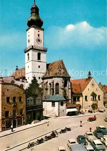 AK / Ansichtskarte Cham Oberpfalz Marktplatz Kirche Kat. Cham