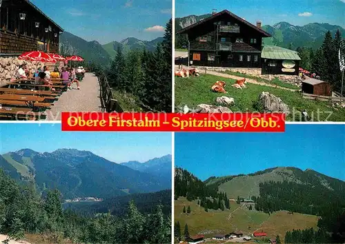 AK / Ansichtskarte Spitzingsee Berggasthof Obere Firstalm Alpenpanorama Kat. Schliersee