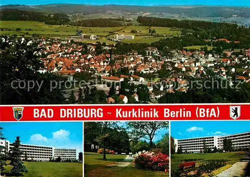 AK / Ansichtskarte Bad Driburg Stadtpanorama Kurklinik Berlin BfA Kat. Bad Driburg
