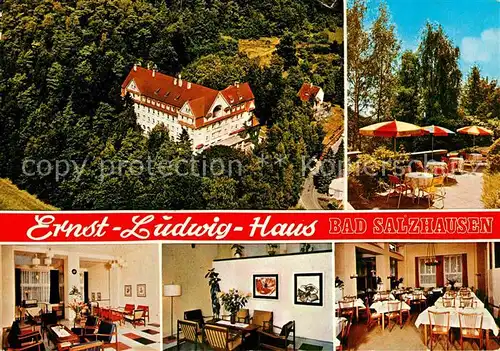 AK / Ansichtskarte Bad Salzhausen Ernst Ludwig Haus Restaurant Terrasse Kurhaus Kat. Nidda