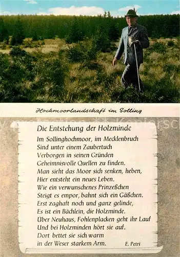 AK / Ansichtskarte Neuhaus Solling Hochmoorlandschaft im Solling Gedicht E. Petri Kat. Holzminden