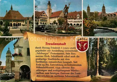 AK / Ansichtskarte Freudenstadt Teilansichten Kurort im Schwarzwald Geschichte Kat. Freudenstadt