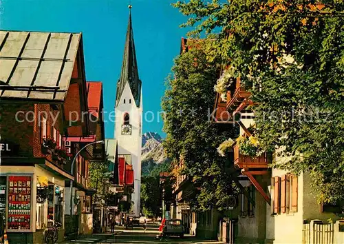 AK / Ansichtskarte Oberstdorf Kirchstrasse Kirche Huber Karte Nr 8896 Kat. Oberstdorf