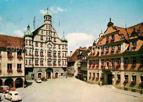 AK / Ansichtskarte Memmingen Marktplatz mit Rathaus Altstadt Kat. Memmingen