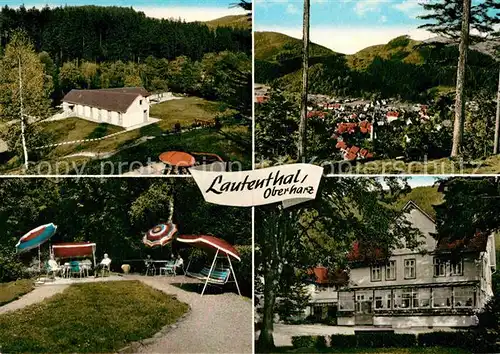 AK / Ansichtskarte Lautenthal Harz Haus Bischofsthal Stadtpanorama Gaststaette Park Kat. Langelsheim