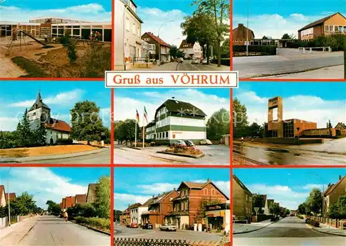 AK / Ansichtskarte Voehrum Schule Kinderspielplatz Kirche Rathaus Strassenpartie Kat. Peine