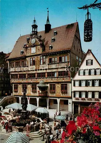 AK / Ansichtskarte Tuebingen Marktbrunnen Rathaus Historisches Gebaeude 500 Jahre Eberhard Karls Universitaet Kat. Tuebingen