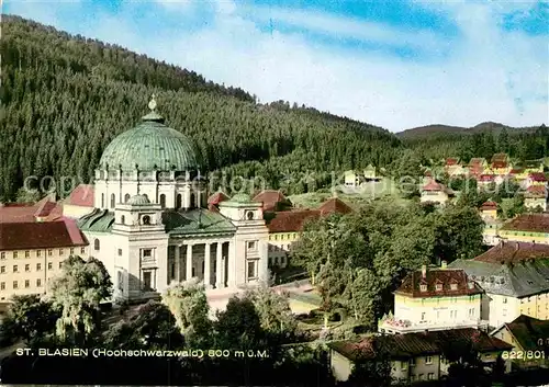 AK / Ansichtskarte St Blasien Teilansicht Kurort im Schwarzwald mit Basilika Kat. St. Blasien