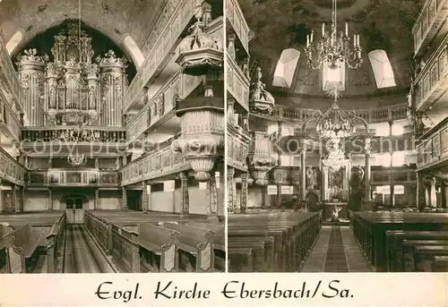 AK / Ansichtskarte Ebersbach Grossenhain Kirche innen Kat. Ebersbach Grossenhain