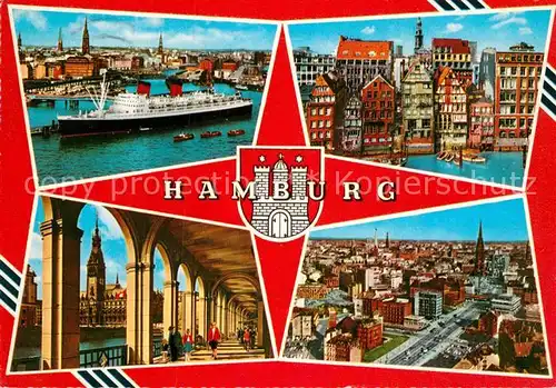 AK / Ansichtskarte Hamburg Hafen Fliegeraufnahme Kat. Hamburg
