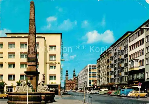 AK / Ansichtskarte Mainz Rhein Grosse Bleiche mit Neubrunnen und Peterskirche